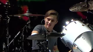 Nicholas Collins on Drums & Phil with I Don't care anymore, Glasgow 2017