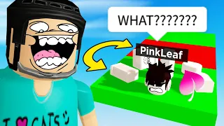 I made PinkLeaf play my TROLL OBBY..