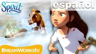 Rescate en el río | SPIRIT CABALGANDO LIBRE @DreamWorksTVEspanol