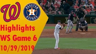 Houston Astros vs Washington Nationals Highlights - World Series Game 6 - 10/29/2019