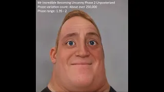 67.5 Minutes of over 250,000 of Mr Incredible Becoming Uncanny Phase 2 variations (full title desc.)