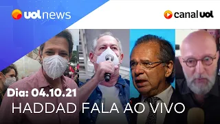 Haddad fala de atos contra Bolsonaro, ataques a Ciro Gomes e Guedes no Pandora Papers | UOL News