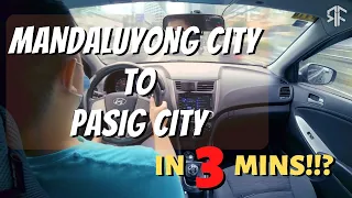 MANDALUYONG CITY TO PASIG CITY IN 3 MINUTES!!? | HYUNDAI ACCENT 1.4 GL GAS MANUAL TRANSMISSION | POV