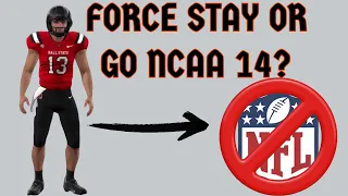 How to force a player to stay in college or go pro in NCAA 14, and you have complete control #cfbr