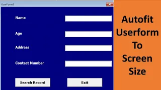 Autofit UserForm in Excel VBA - UserForm Example