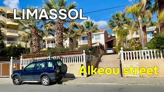 Walking along Pervolas and Alkeou streets in Limassol, Cyprus [4K]