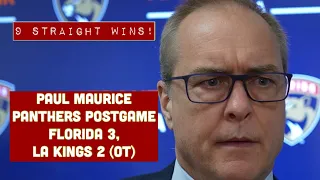 Paul Maurice, Panthers Postgame: Florida 3, Los Angeles Kings 2 (OT)