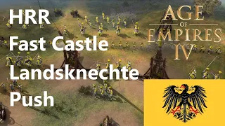 HRR Fast Castle Landsknecht Push | Age of Empires 4 | Heiliges Römisches Reich BuildOrder Strategie