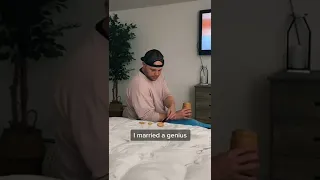 Guy has a genius way of eating peanut butter and crackers!
