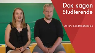 "Das sagen die Studierenden" | Lehramt Sonderpädagogik studieren