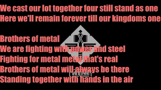 manowar- "Brothers of metal" with lyrics.. the Loudest band in the world