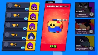 EXPERIMENT in Brawl Stars! Opening FREE LUNAR MEGA BOX on 0 TROPHY Account - Brawl Stars