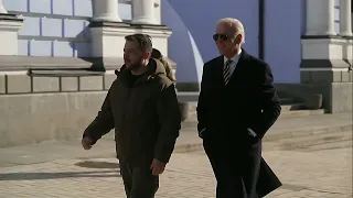 Air Raid Sirens Ring Out During Biden's Visit to Ukraine