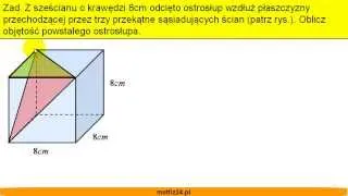 Jak obliczyć objętość ostrosłupa - Zadanie - Matfiz24.pl