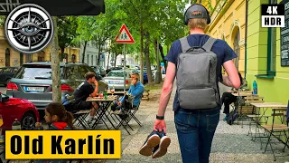 Old Karlín - walk in neighborhood of Prague 🇨🇿 Czech Republic 4k HDR ASMR