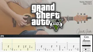 【Free TAB】GTA V (Welcome to Los Santos) | Fingerstyle Guitar | TAB + Chords + Lyrics