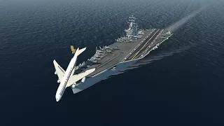 Big Planes Landing on an Aircraft Carrier! [XP11]