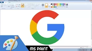 How to Draw Google logo in MS Paint from Scratch!