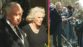 King Charles Greets Mourners at Queen Elizabeth's Memorial