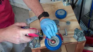 Stuck Casters? HOWTO Clean and grease caster wheel bearings