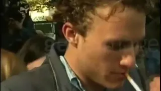 Heath Ledger smoking in a interview