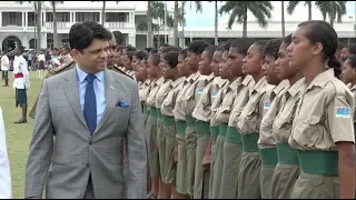 Fijian Minister for Education officiates as chief guest at the Cadet Pass Out Parade for RSMS