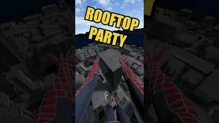 Spider-Man VR ROOFTOP PARTY 2 🥳🎉 #vr #virtualreality #spiderman #gaming