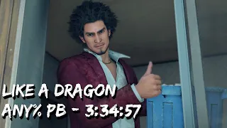 Any% Yakuza Like a Dragon PB - 3:34:57 (4:08:58 RTA)