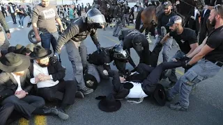 Ultra-Orthodox Jews protest against military service in Israel