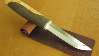 DIY Puukko knife leather stand