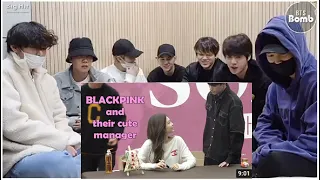 BTS reaction to BLACKPINK and Their Cute Manager Moments