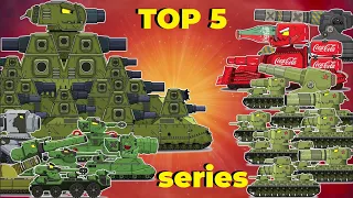 TOP 5 EPISODES - Cartoons about tanks - Мультики про танки
