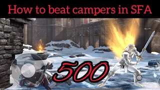 How to beat campers in Shadow Fight Arena + 500 subscriber voice reveal! 💯💯💯💯💯 🗣