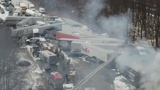 At least 50 vehicles involved in crash on I-81