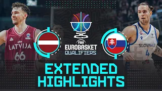 Latvia 🇱🇻 vs Slovakia 🇸🇰 | Extended Highlights | FIBA EuroBasket 2025 Qualifiers