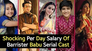 Shocking Per Day Salary Of Barrister Babu Serial Cast | Anirudh | Bondita | TM