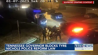 Tennessee governor signs bill to undo Memphis traffic stop reforms after Tyre Nichols death