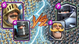 PRINCE + DARK PRINCE VS MEGA KNIGHT + KNIGHT - CLASH ROYALE BATTLE #207