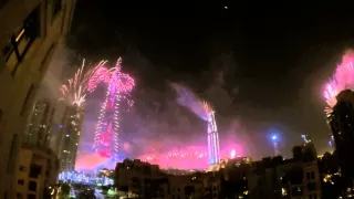 Dubai Burj Khalifa New Year 2015 Fireworks | Full show in GoPro 4K