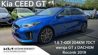 Kia CEED GT [1.6 T-GDI 204KM 7DCT] wersja GT z DACHEM panoramicznym w kolorze Blue Flame | PY2019