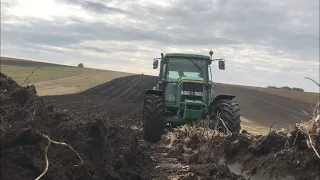 Оранка на два трактори. 2 серія. Трактор John Deere 6900 і плуг Lemken Opal 90. Трактор Т-74 і ПЛН