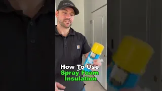 How to use spray foam insulation! (Answer to last short) #shorts #youtubeshorts #diy #carpentry