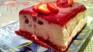 Мороженое Семифредо / Итальянское Мороженое / Клубничное Мороженое / Italian Ice Cream Semifreddo