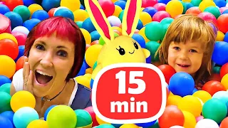 Mommy for Lucky! Kids play & indoor playground, toy slide and ball pit. Kid friendly videos for kids