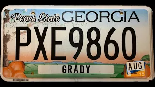Georgia license plate design history 1971-Present