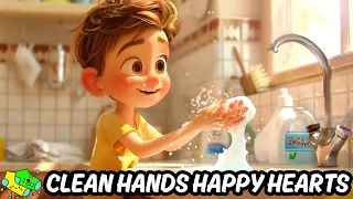 Clean Hands, Happy Hearts - Toddlers Educational Music Video -  Sing Along!