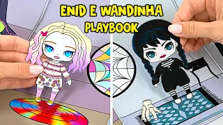Aventuras Misteriosas da Wandinha || PLAYBOOK DIY FÁCIL📚🎮