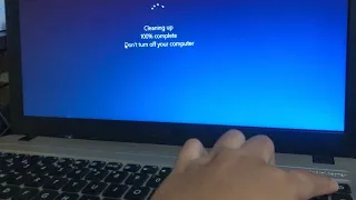 How to fix laptop stuck on cleaning up 100% complete