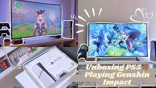 PS5🎮 Unboxing in 2024, Setup and a little Genshin 💫