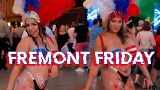 Fremont Street Las Vegas Friday Night - Bands, Booze & Babes